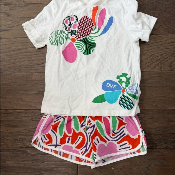 DVF for Target Kids Short Set Size XS Diane Von Furstenberg Floral Set Girls 4-5 - Picture 2 of 4